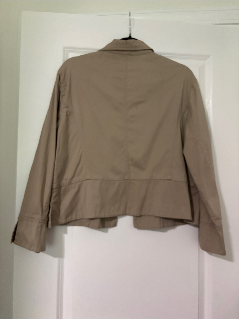 Chico's Women's Beige Button-Front Utility Jacket - Picture 4 of 4